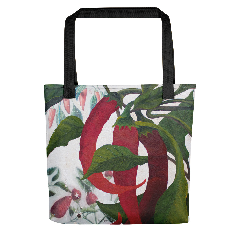 Pretty Peppers on a Medium Tote Bag - GardenZeal.com