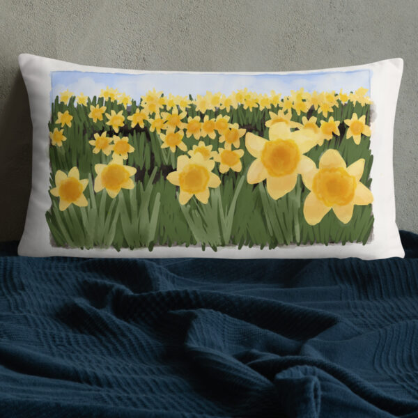 Daffodil Art Rectangular Pillow