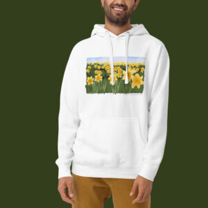 Daffodil Artwork on a Unisex Hoody
