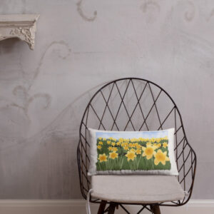 Daffodil Art Rectangular Pillow