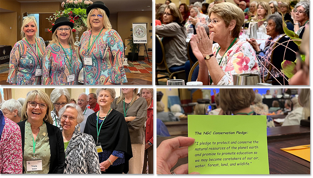 Images of greeters and attendees at the Garden Club of Georgia Convention